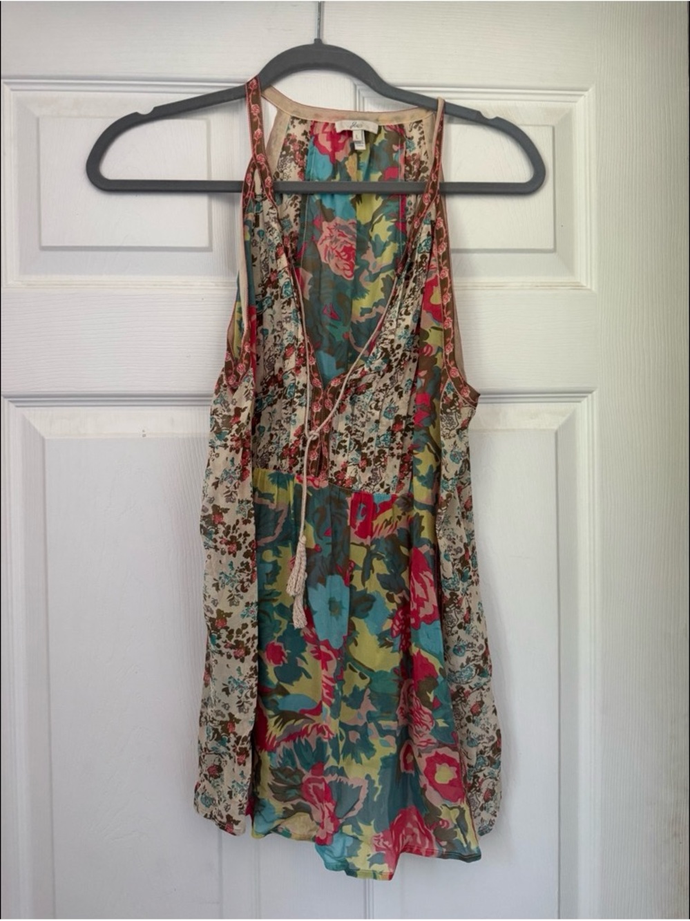Joie Multicolor Floral Sleeveless Blouse
